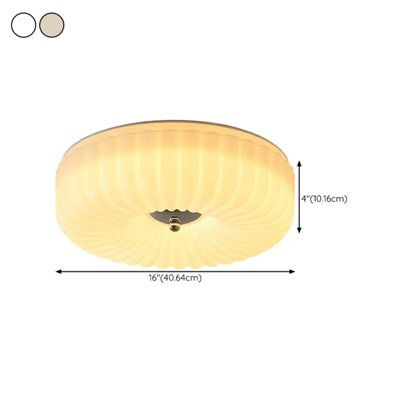 Mid-Century Modern Dimmable Flush Mount LED Ceiling Light