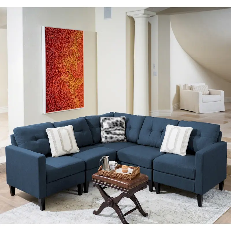 Emmie Mid-century Modern 5-piece Sectional Sofa Set by Christopher Knight Home