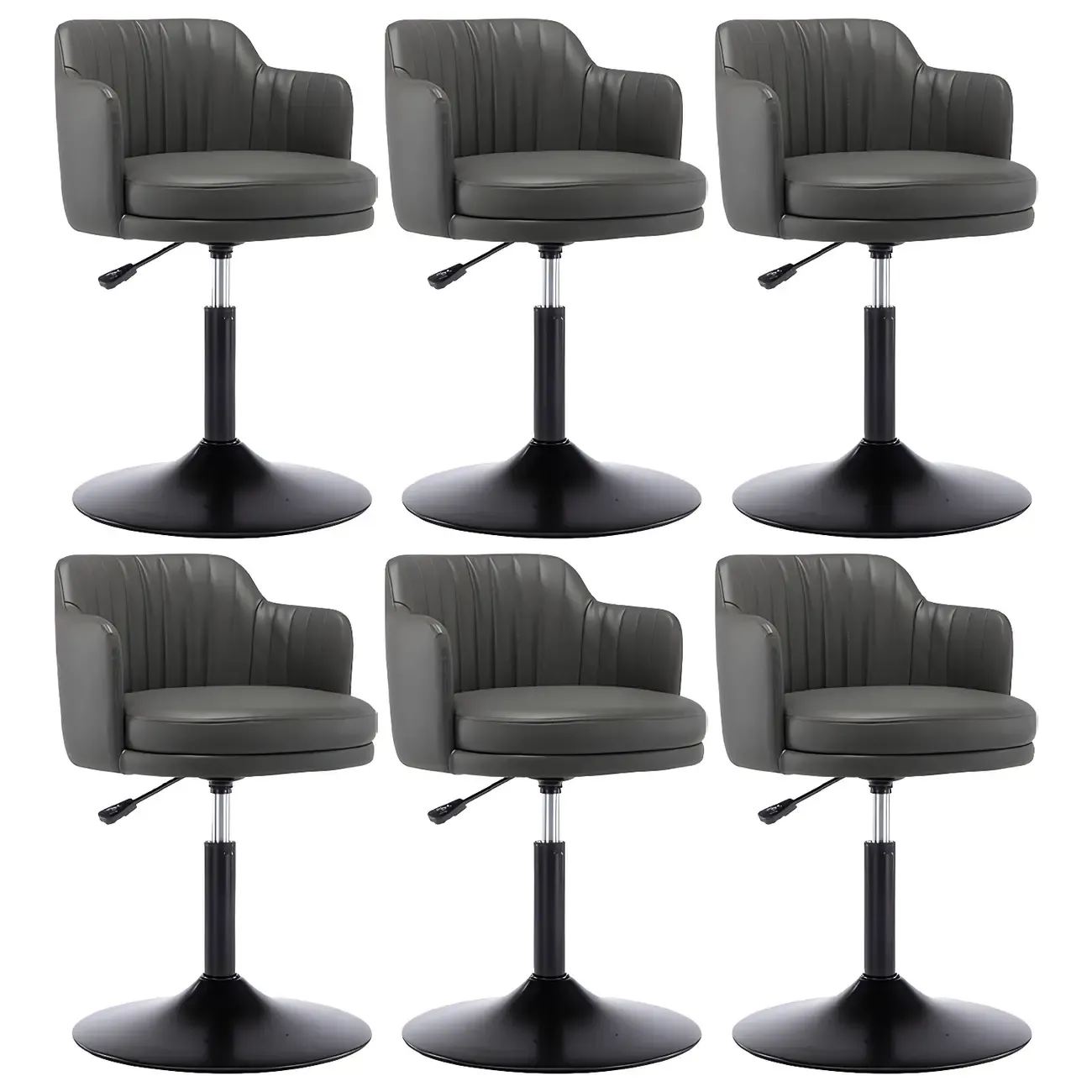 Modern Leather Armrests Swivel Adjustable Bar Stool