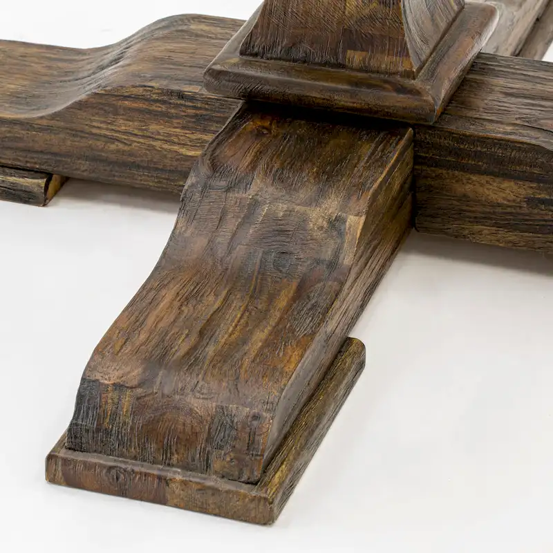 East West Furniture Kitchen Table Set- a Dining Table and Brown Linen Fabric Chairs, Distressed Jacobean(Pieces Options)