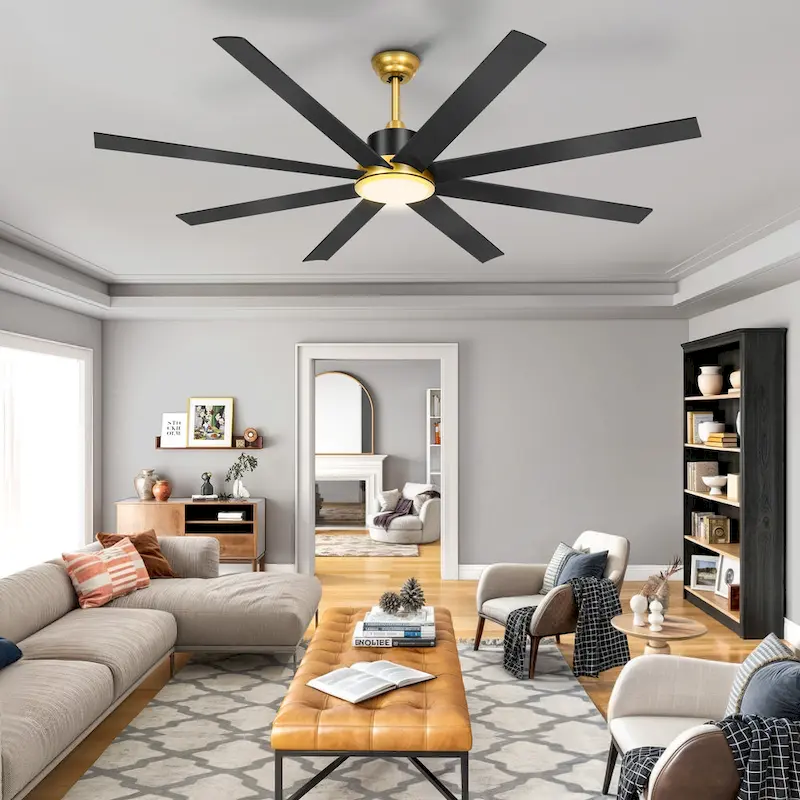 Moasis 72  Large Ceiling Fans with Lights and Remote Control & Reversible Quiet DC Motor