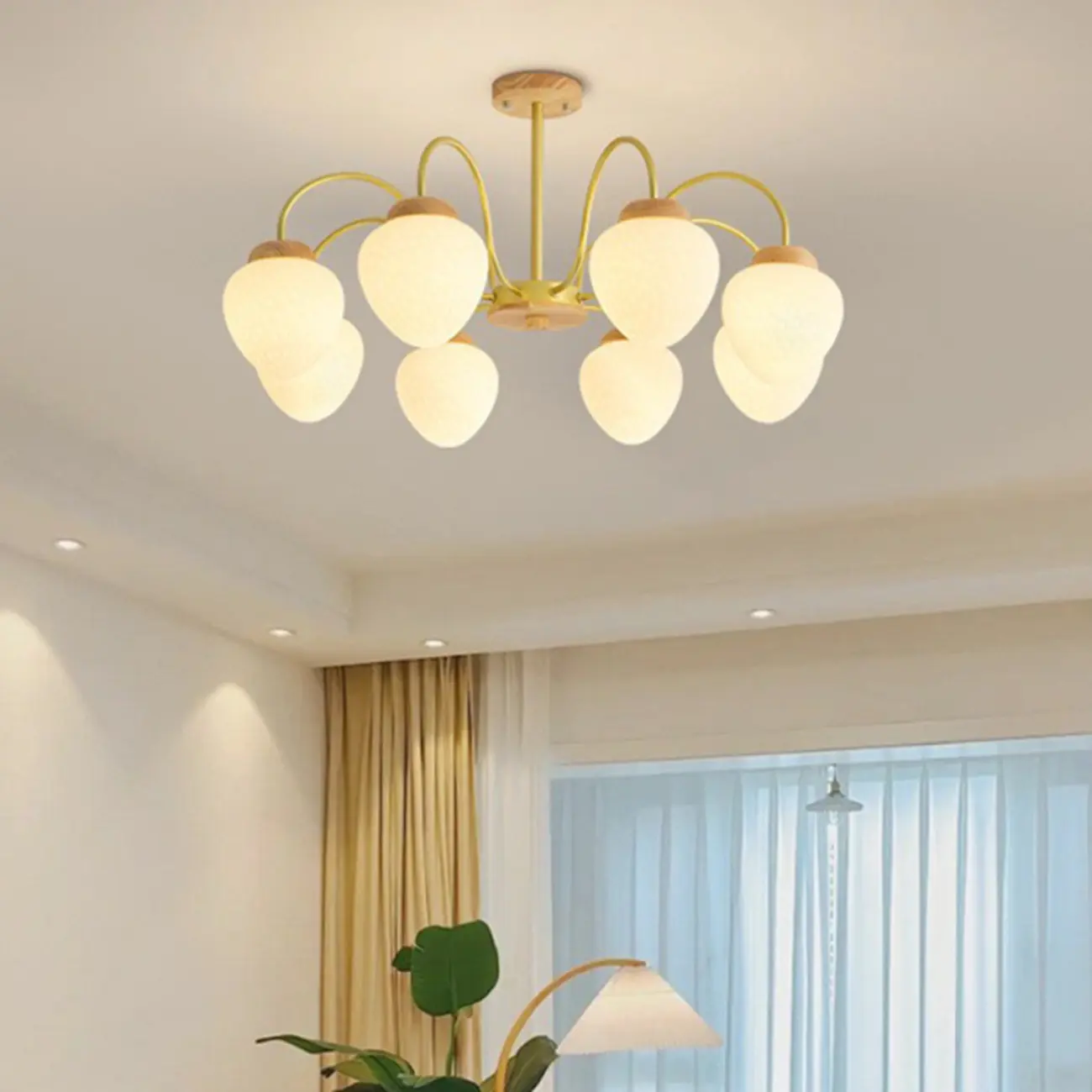 3/5/8-Light Modern Globe Ceiling Chandelier with Glass Shades