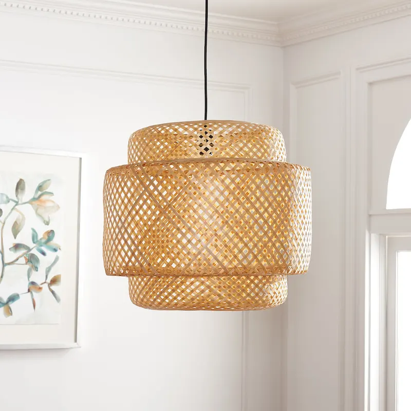 SAFAVIEH Typhanie 20-inch Pendant Light - 19 In. W x 19 In. D x 11 In. H - Natural - 20Wx20Dx18H