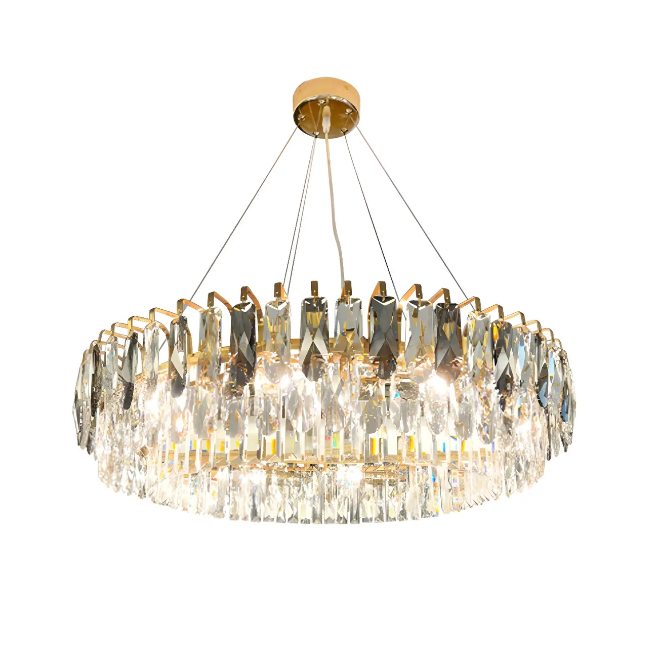 Elegant Modern Oval Clear Crystal Chandelier