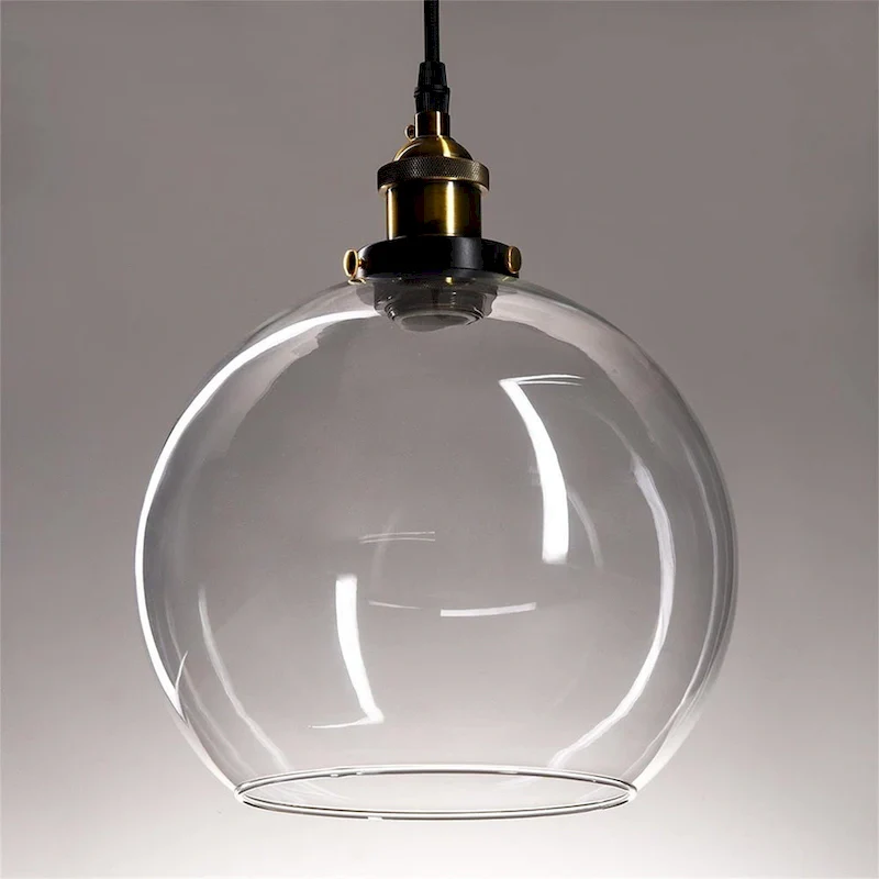 9.8  Ball Shape Glass Ceiling Light/Transparent, Bulb Not Included
