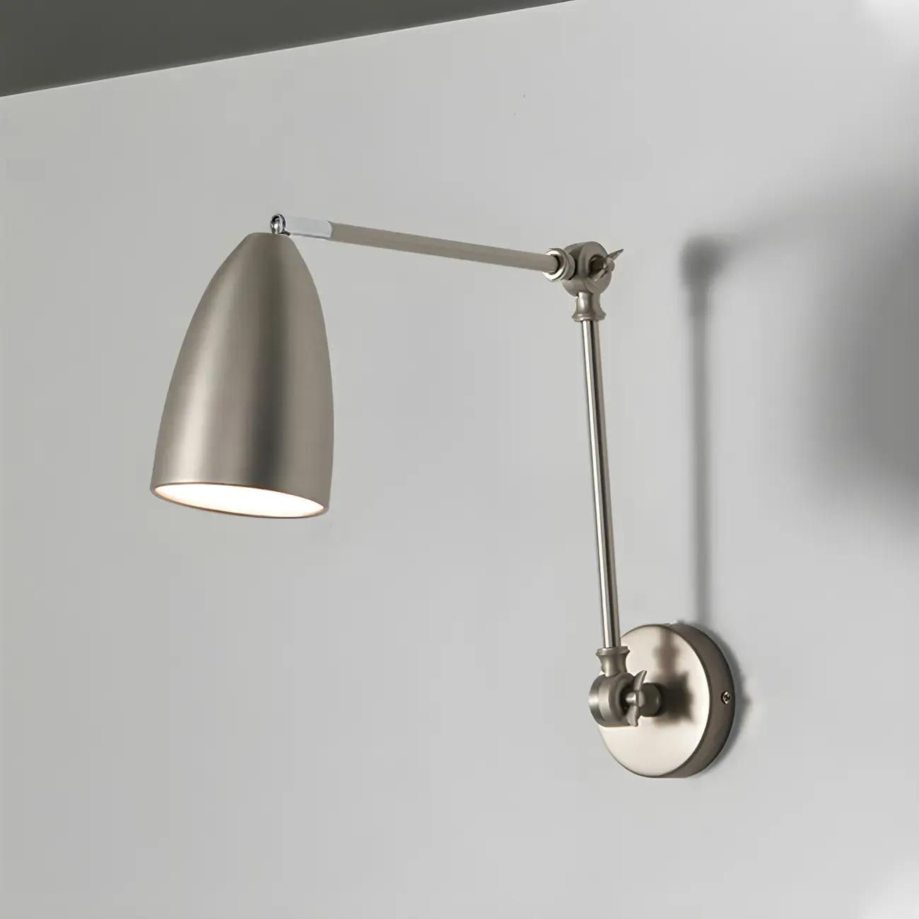 Simple Metal Dome Swing Arm Wall Light