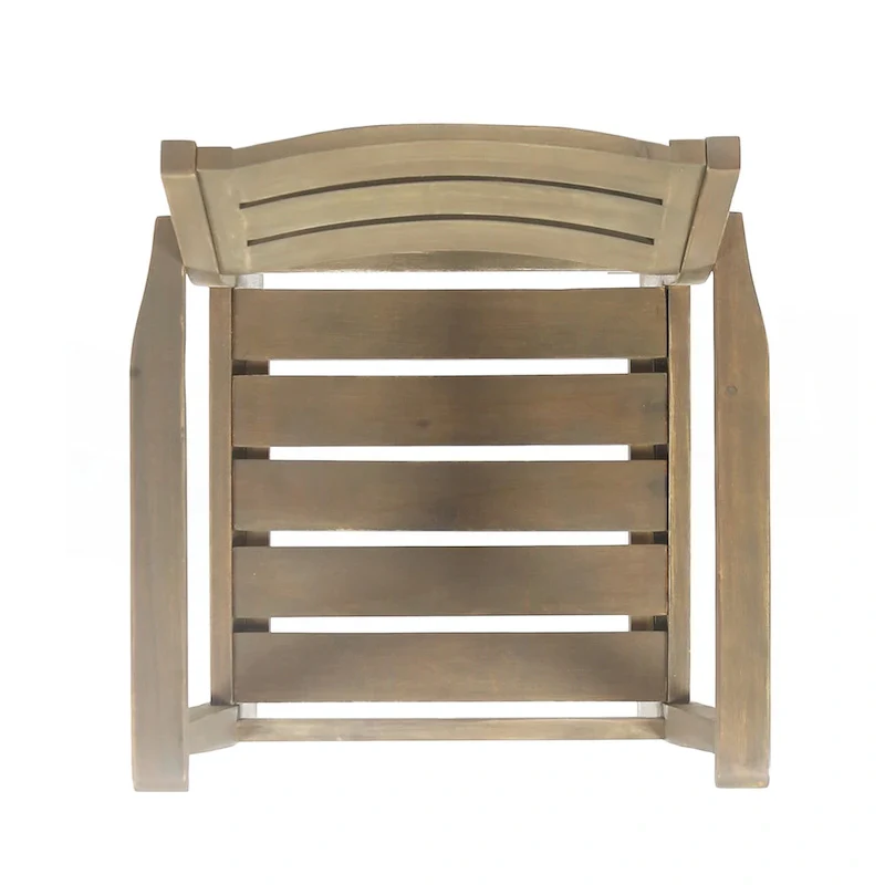 Acacia Wood Patio Dining Chairs Set of 2