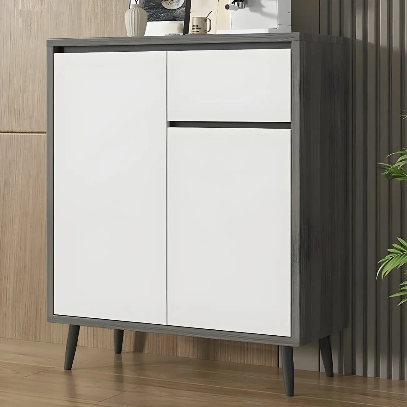 Modern Wooden Sideboard with Multi-Drawers and Cabinets