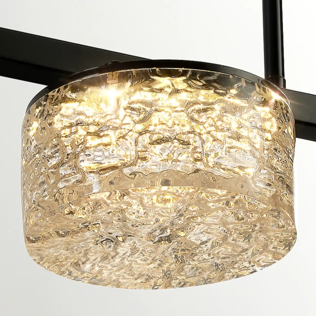 Gold Metal Island Lighting with Remote Control Stepless Dimming