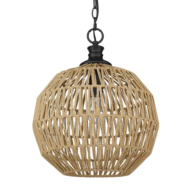 Florence 14  Wide 1-Light Medium Pendant with Rope Shade