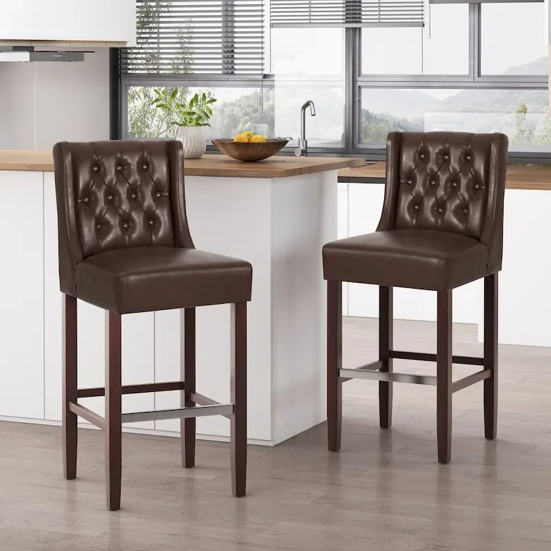 Bayliss Contemporary Wingback Barstools (Set of 2) by Christopher Knight Home