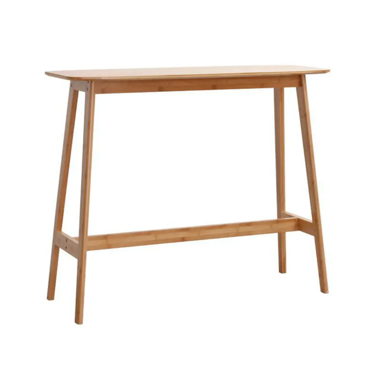 Modern Bamboo Bar Set with Footrest Stools
