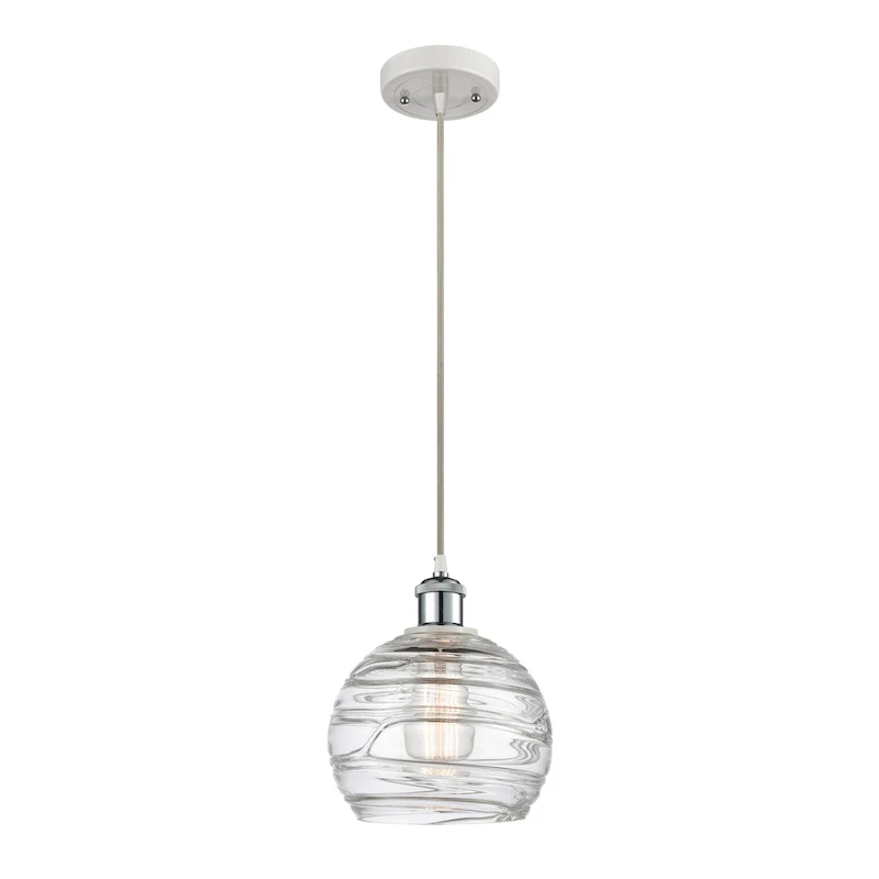 Innovations Lighting Ballston Athens Deco Swirl - 1 Light 8  Cord Hung Mini Pendant