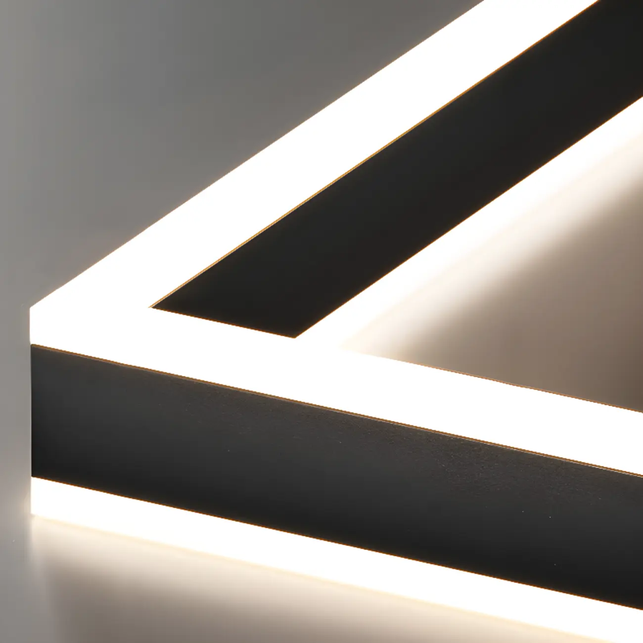 Modern 3-Tier Linear Square Dimmable LED Chandelier