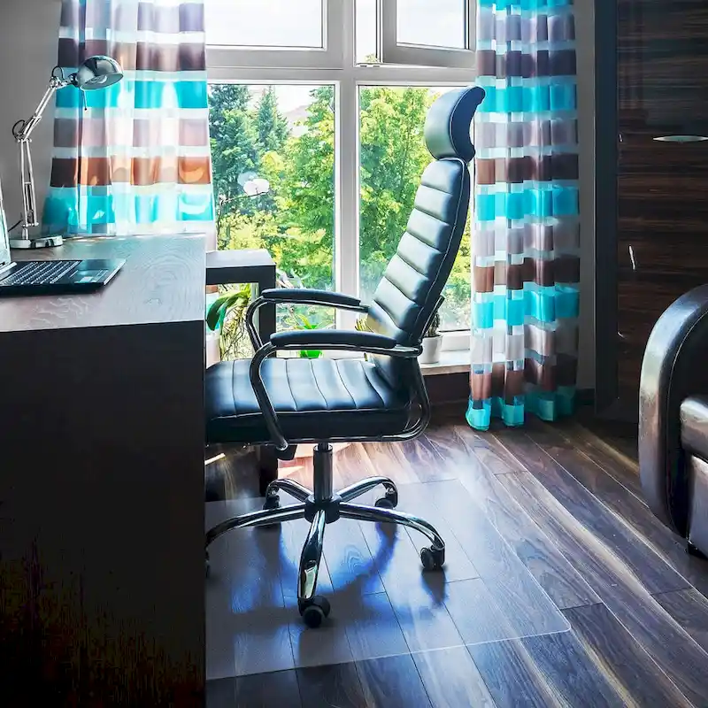 Ultimat Polycarbonate Corner Workstation Chair Mat for Hard Floor - 48 x 60