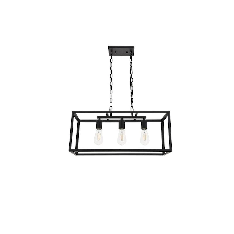 Resolute 3 light black Pendant