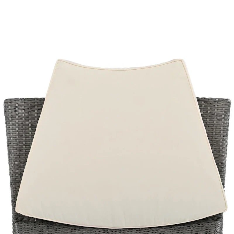 6-Person Garden Fan-shaped Rattan Suit Combination with Cushions and Table