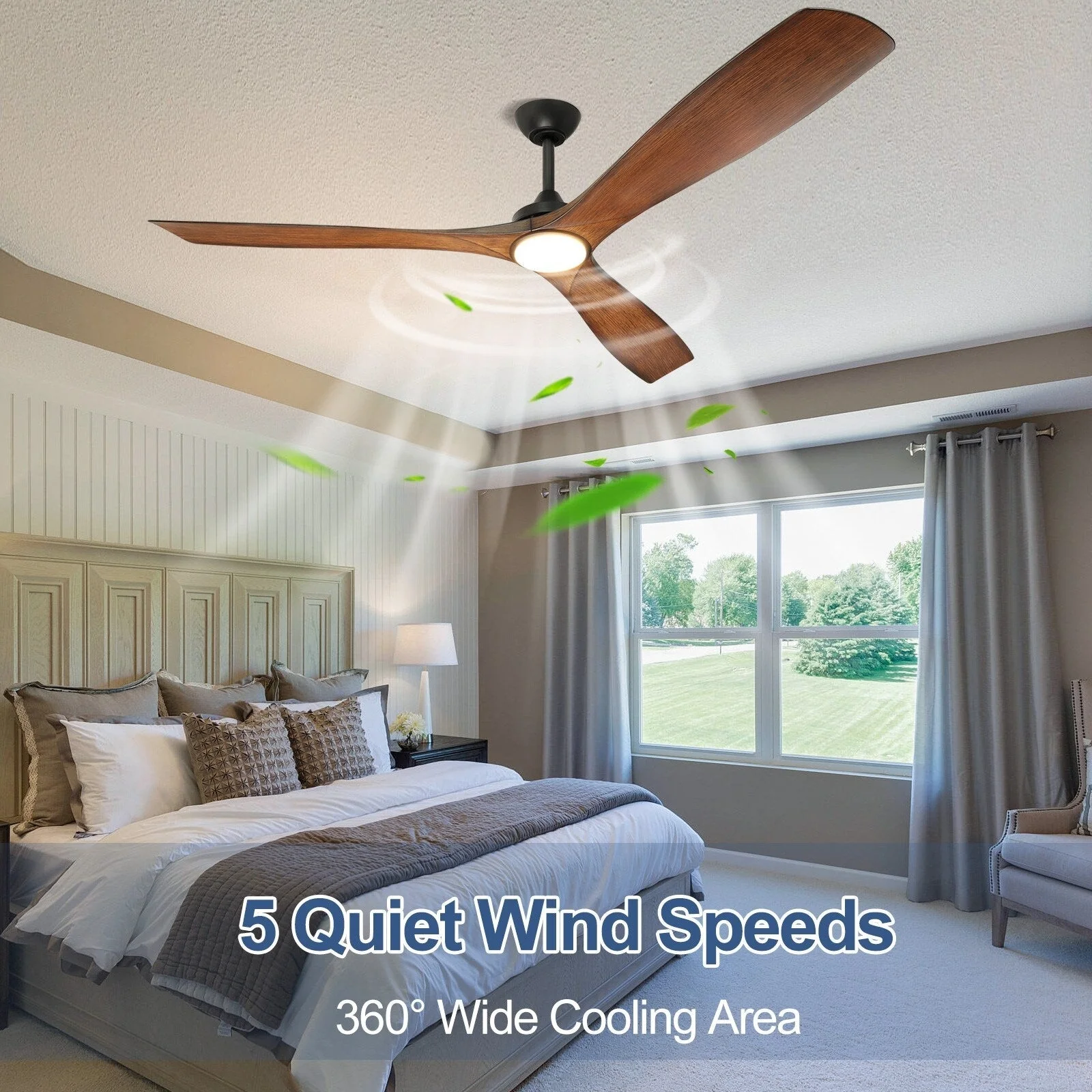 Remote Ceiling Fan with Lights Flush Mount