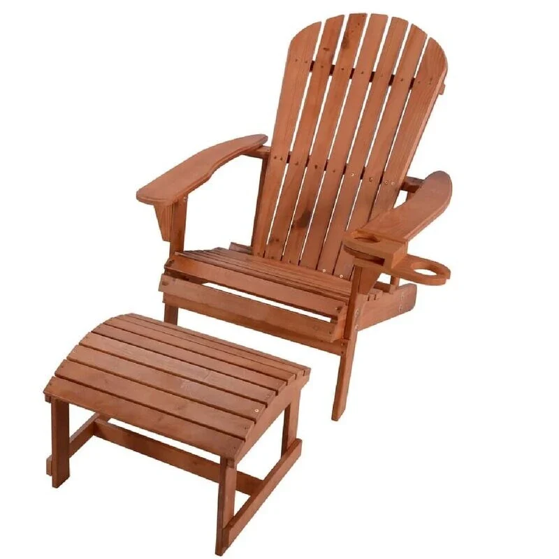 Earth Collection Adirondack Chair and Ottoman Set