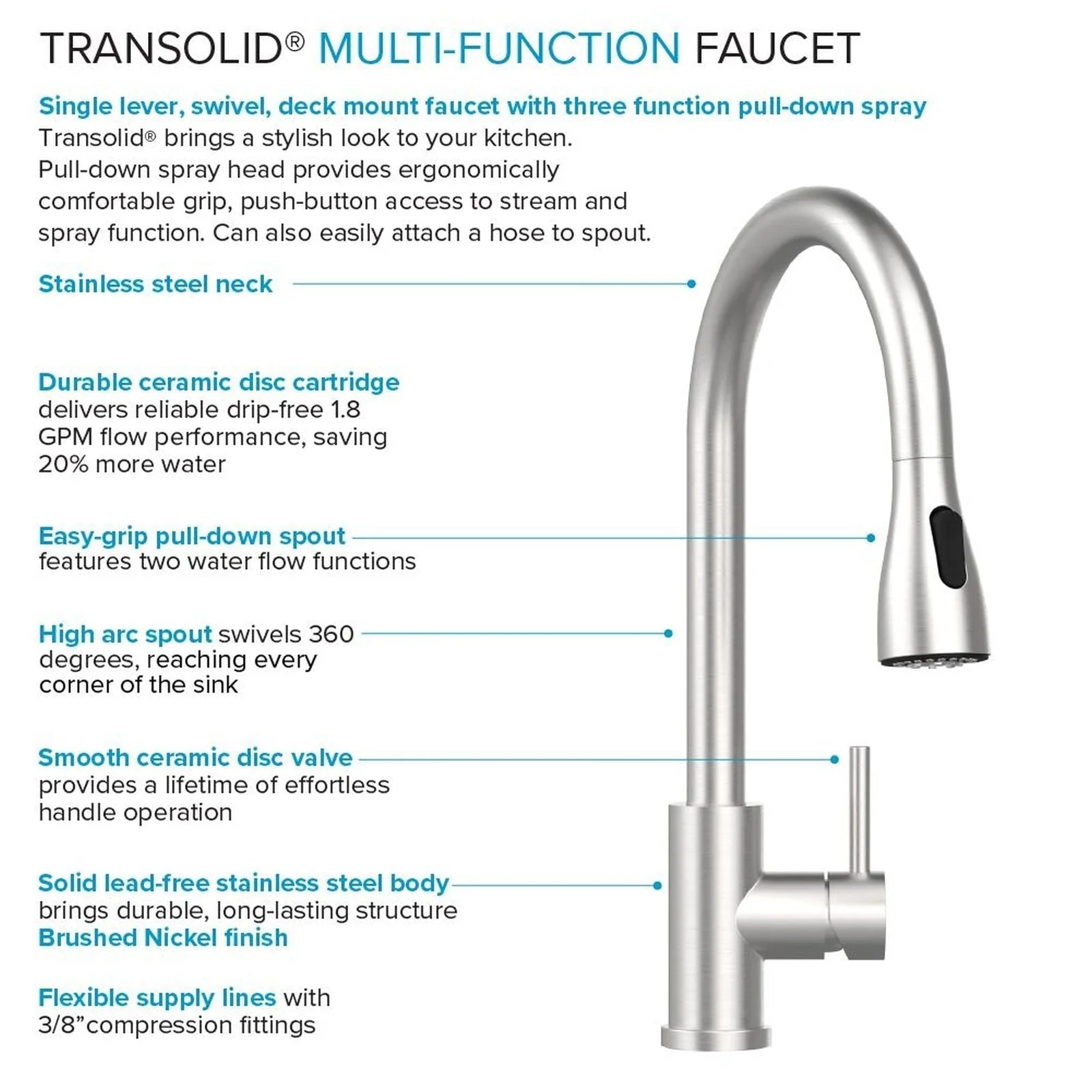 Transolid EWS-2422S 24-in W x 22-in D x 35-in H Stainless Steel Laundry Sink and Wash Stand - 24-in x 22-in