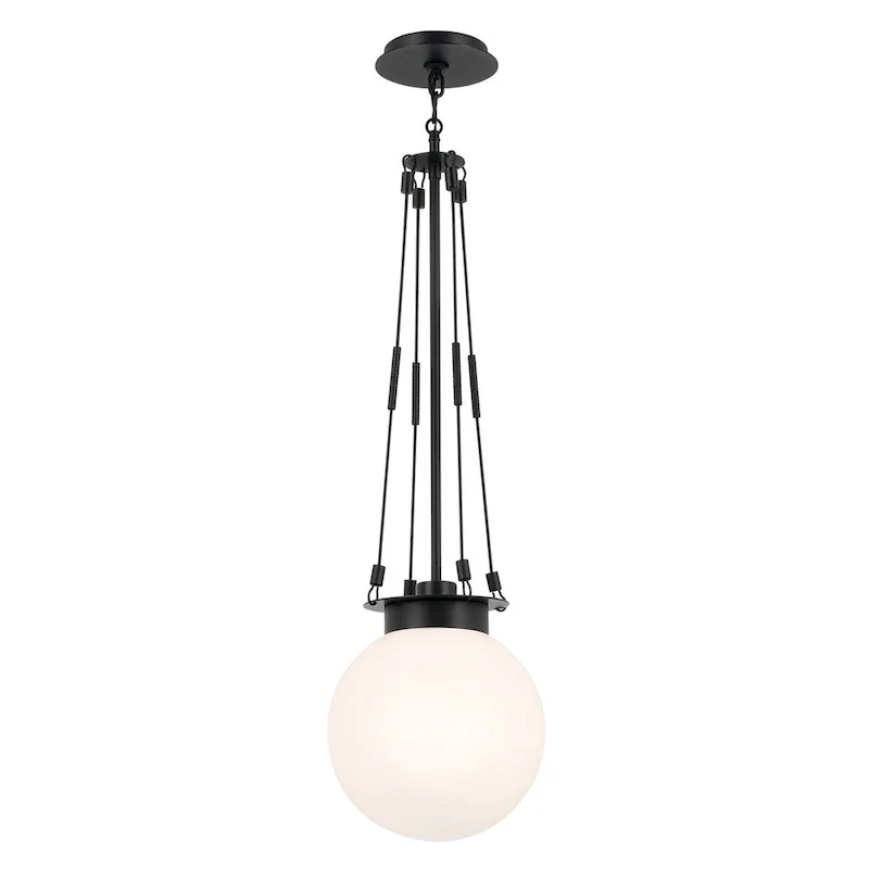 Kichler Lighting Albers 10.5 In. 1-Light Black Pendant Light