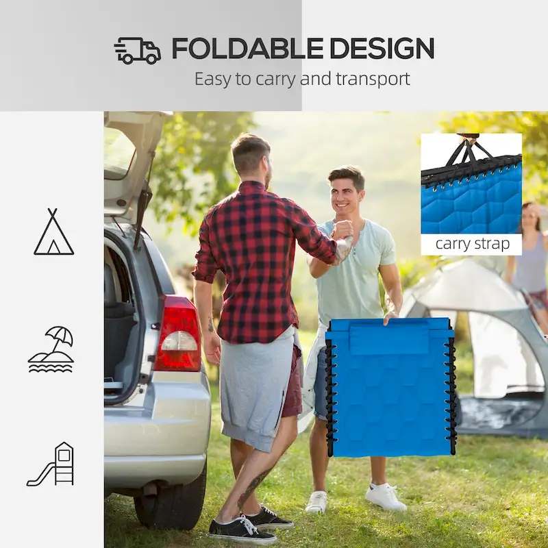 Folding Chaise Lounge Set with 5-level Reclining Back, Lounge Tanning Chair with Padded Seat, Side Pocket & Headrest