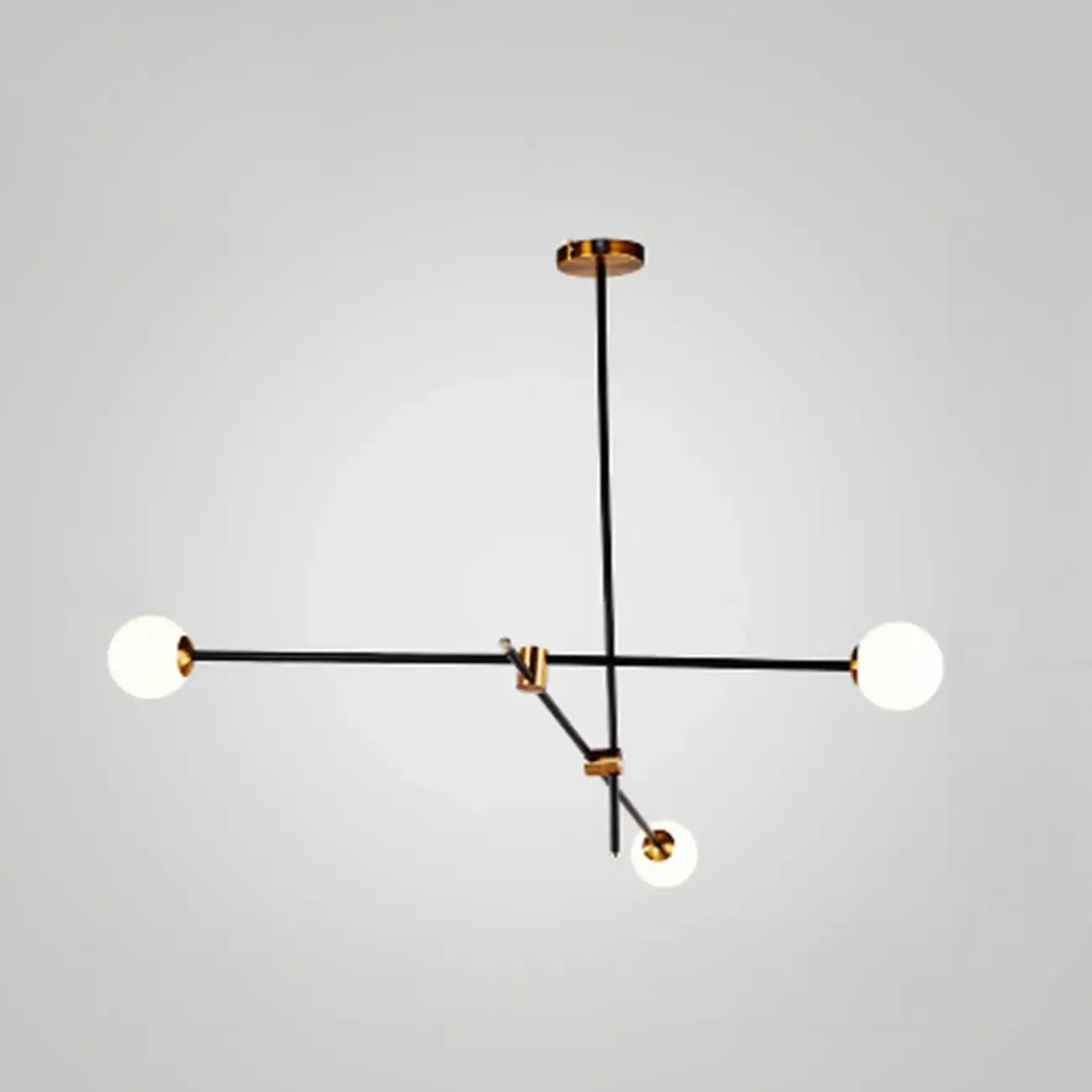 6-Light Black Industrial Sputnik Chandelier
