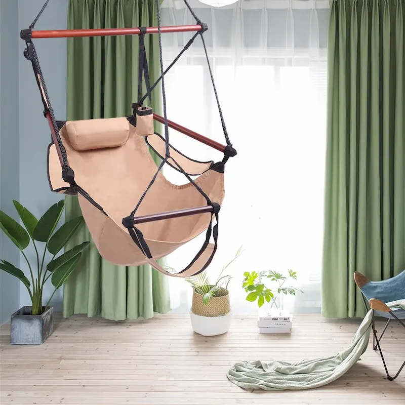 Well-equipped S-shaped Hook S-hook Cacolet Green Hanging Seat Hammock Chairs