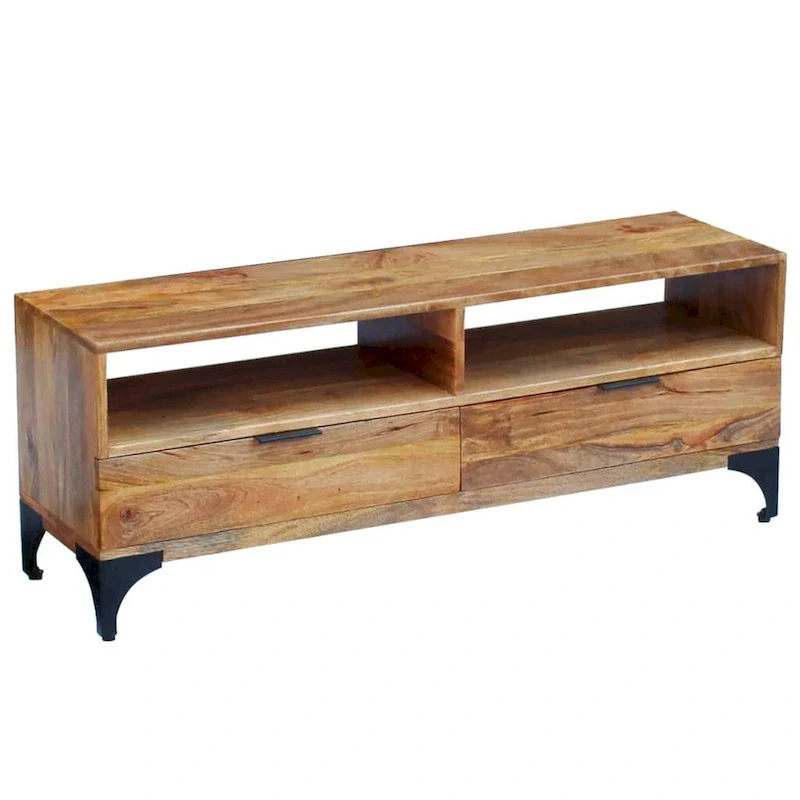 vidaXL TV Stand Mango Wood 47.2x13.8x17.7