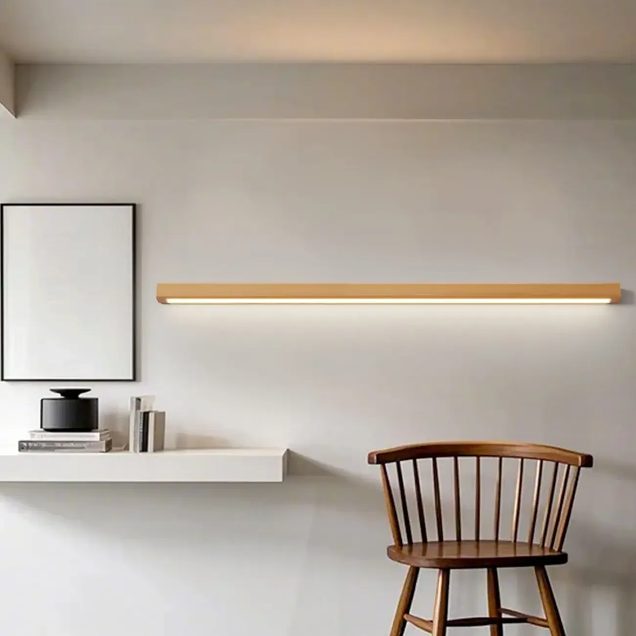 Modern Wood LED Bathroom Vanity Light 3-Gear Dimming