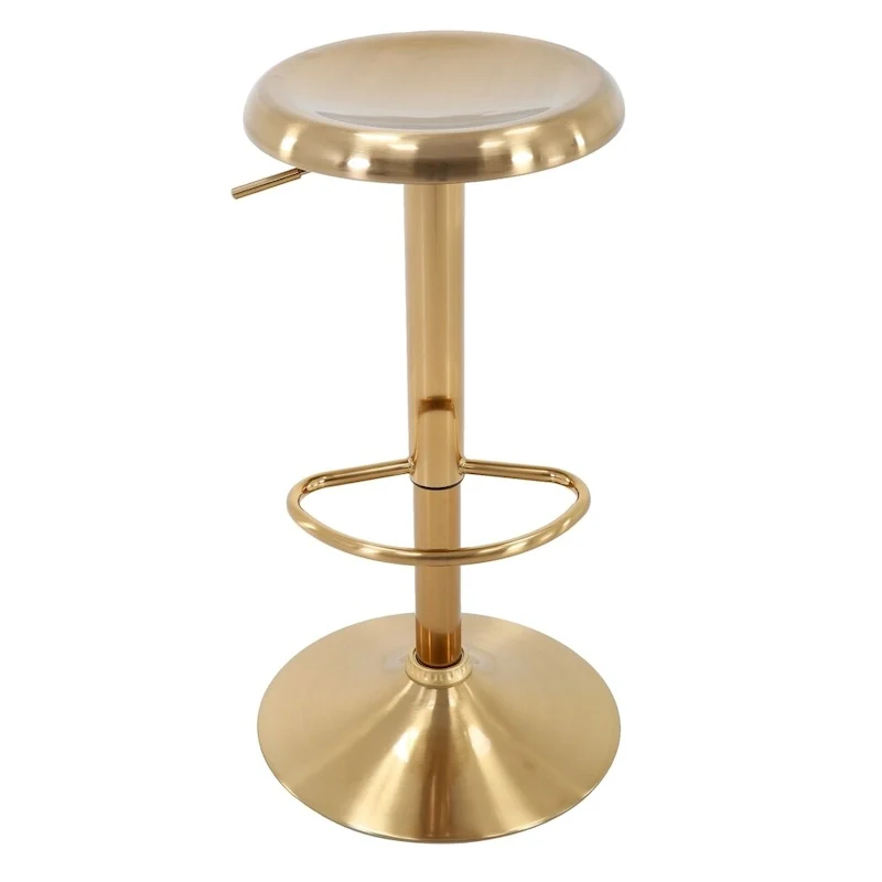 Adjustable Height Barstool in Chromed Finish