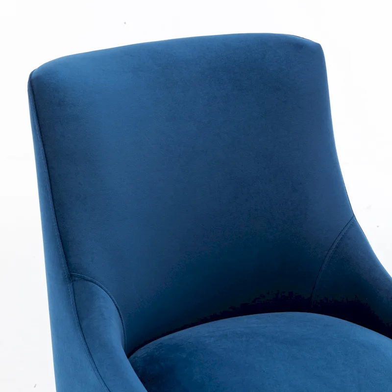 SEYNAR Velvet Upholstered Dining Chair Set of 2, Modern Glam Armless Side Chair