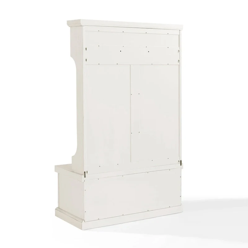 Crosley Seaside Distressed White Hall Tree