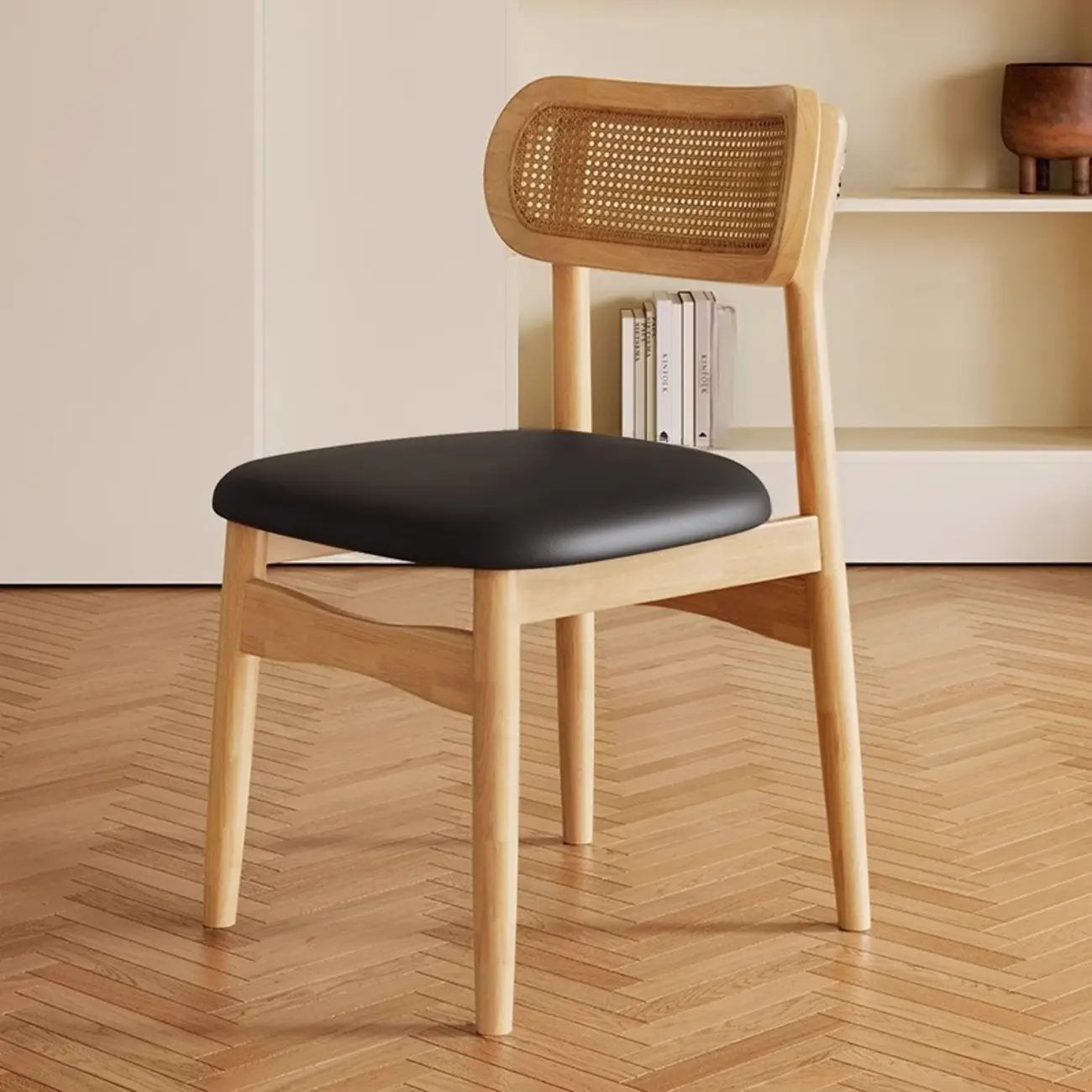 Soft Retro Upholstered Faux Leather Dining Chair