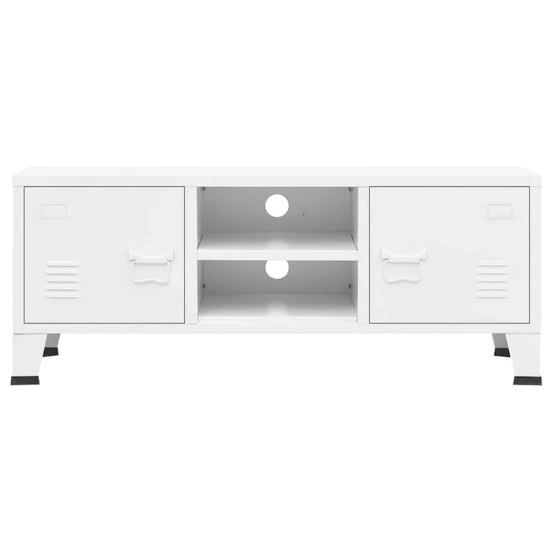 vidaXL TV Stand TV Console Sideboard TV Unit Home Media Unit Cupboard Metal - 41.3 x 13.8 x 16.5