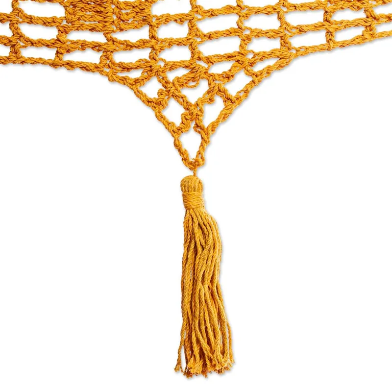 Novica Handmade Veranda In Honey Cotton Rope Hammock (Double)
