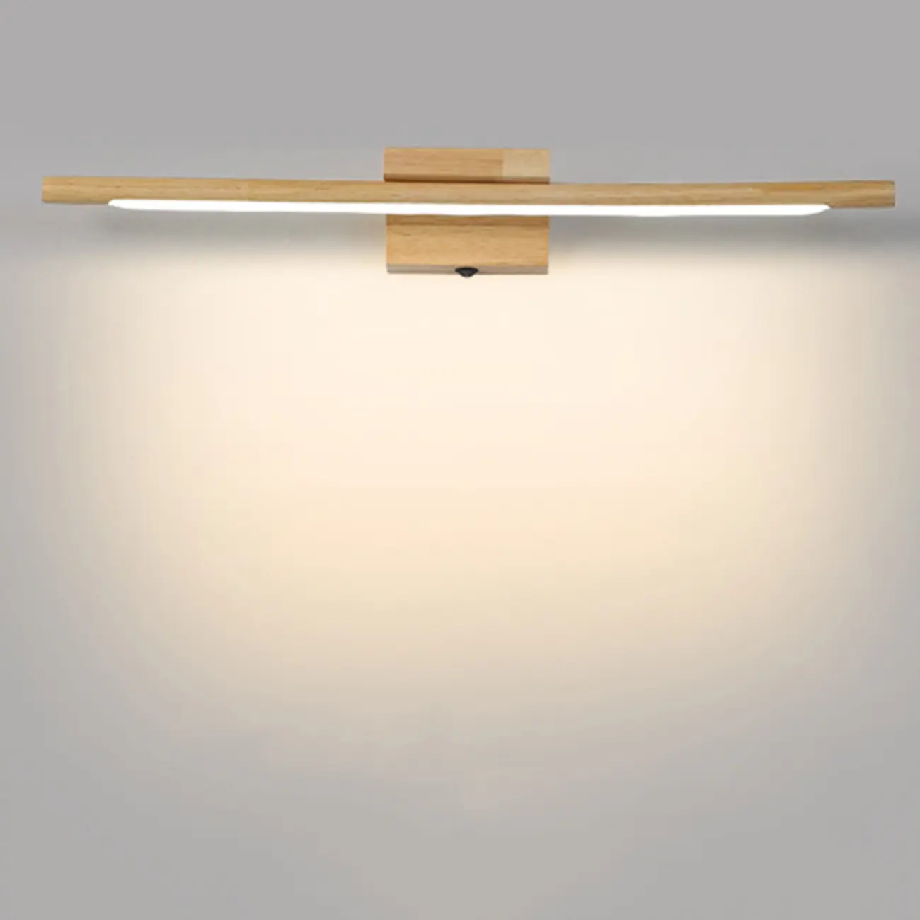 Modern Wood LED Vanity Light bar for Bathroom Mirror Front