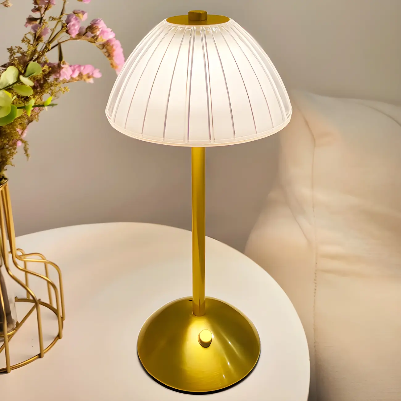 Crystal Table Lamp Stepless Dimming LED for Bedroom