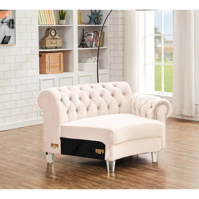 138.6 Velvet curved sofa Symmetrical Modular Sectional