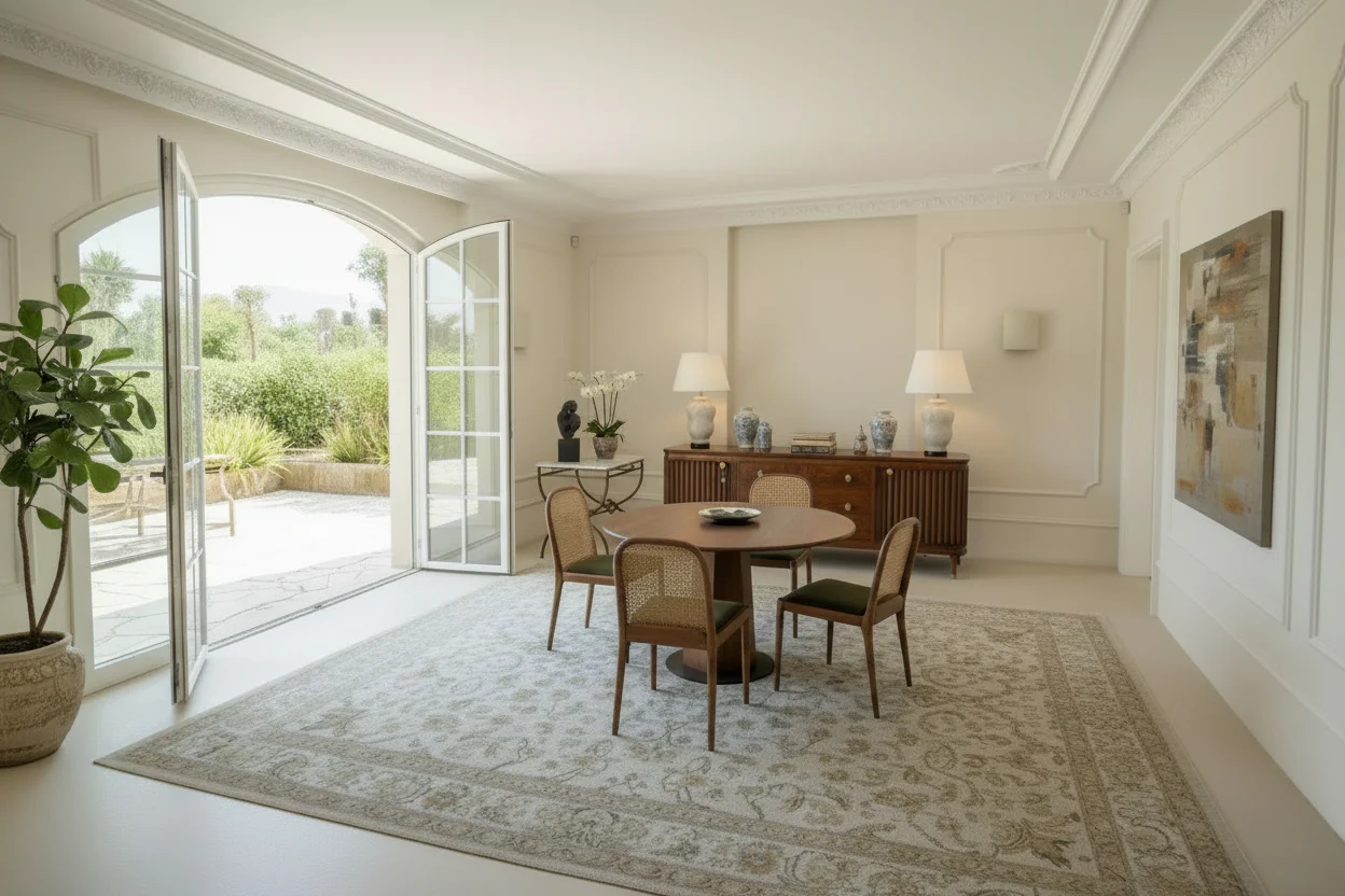 Traditional Pine Solid Wood Round Dining Table