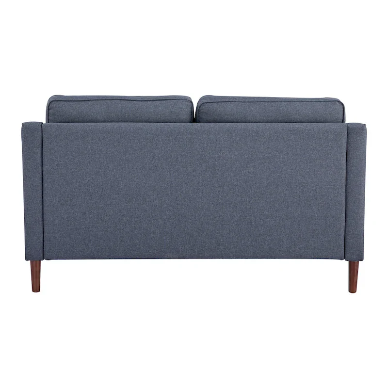 Sedona Modern Loveseat Sofa, Faux Linen / Vegan Leather Couch - N/A