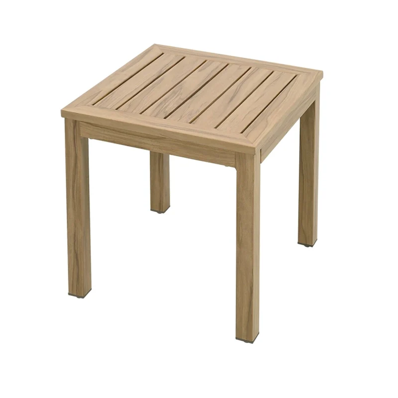 Wood-grain Aluminum Patio Conversation table