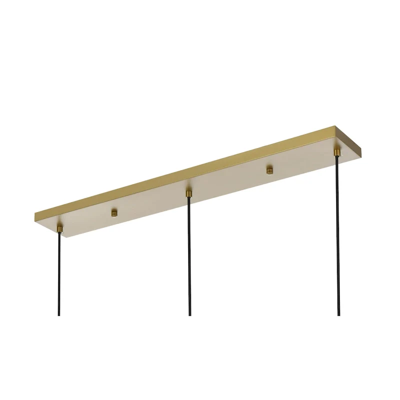 3-Light 36 inch Pendant with Frosted White Glass