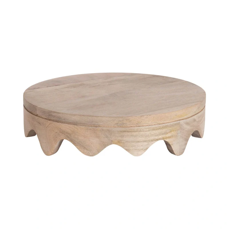 Kate and Laurel Fairlee Wavy Wood Tray - 12x12
