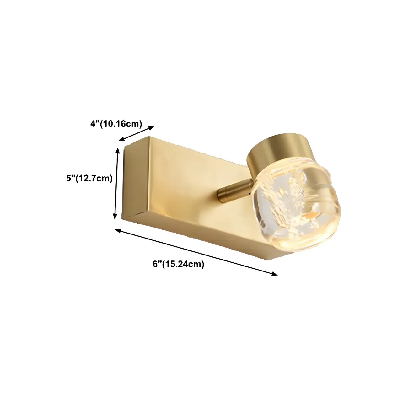 Modern Gold Metal Bathroom Vanity Light