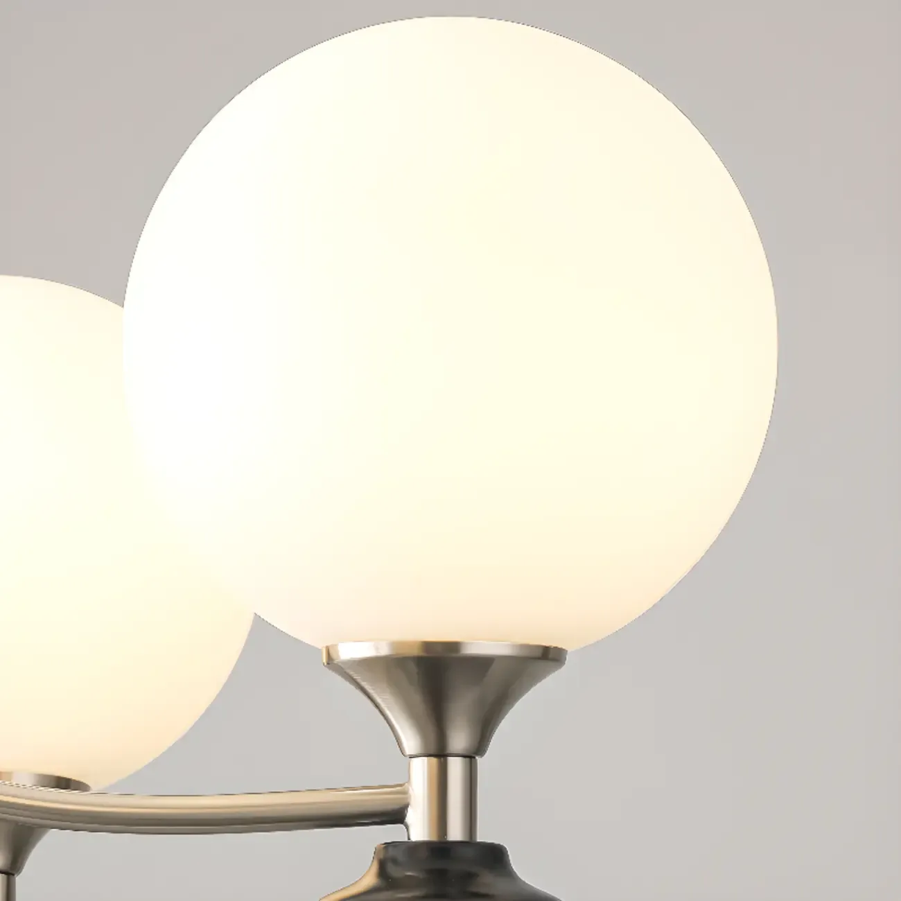 Multi-Light Globe Chandelier with White Glass Shades