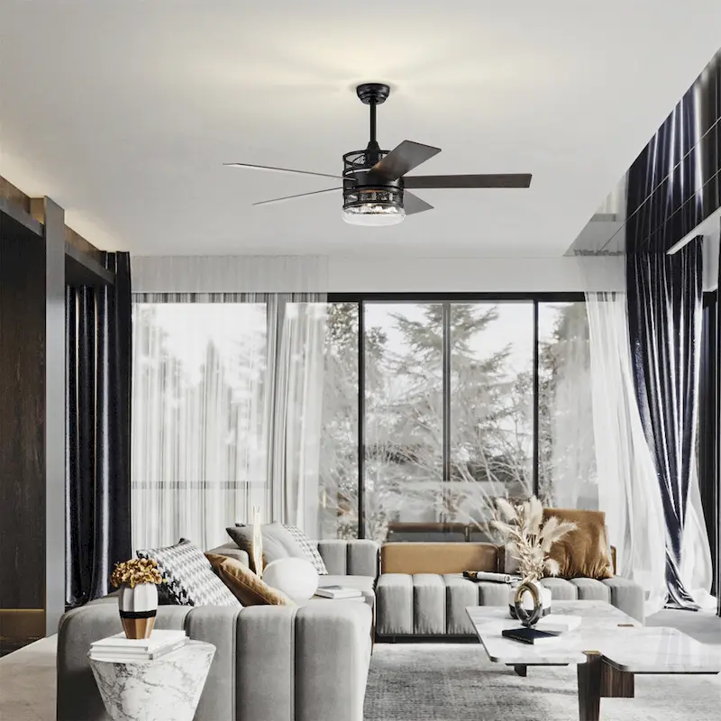 52-inch 5-blade Lighted Ceiling Fan