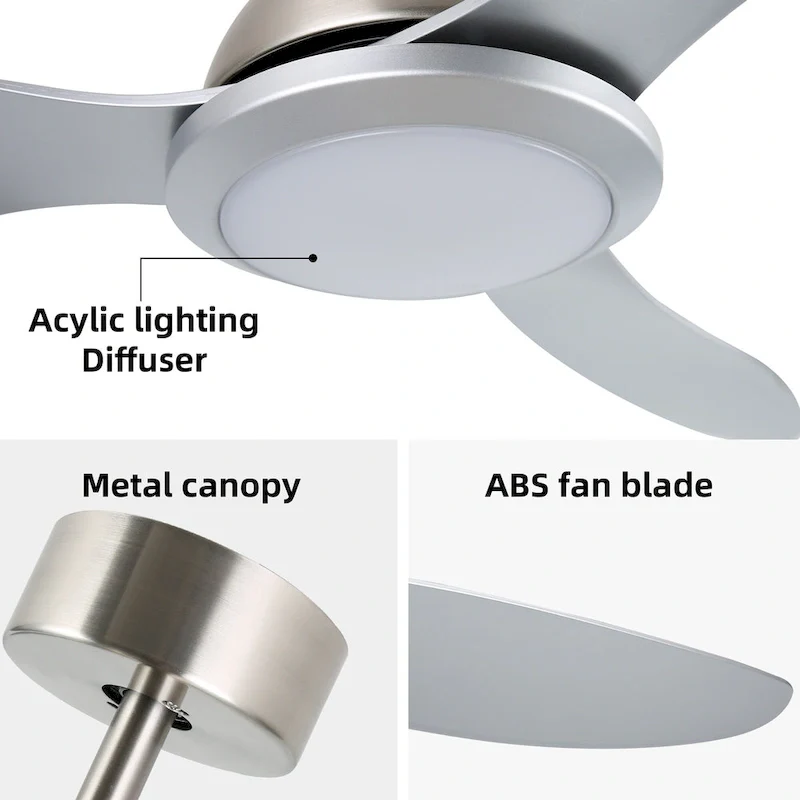 OVIOS Elegant 52-inch 2-in-1 Ceiling Fan Light with Remote Control