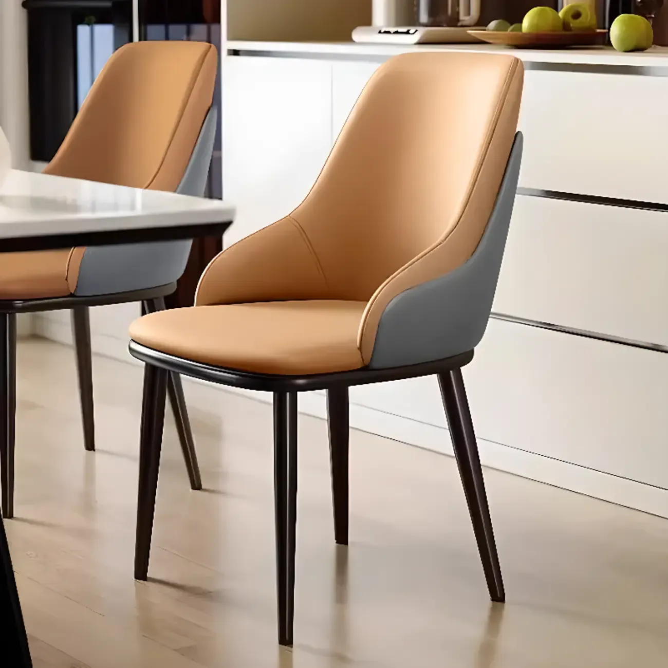 Modern Faux Leather Upholstered Dining Chair for Restaurants
