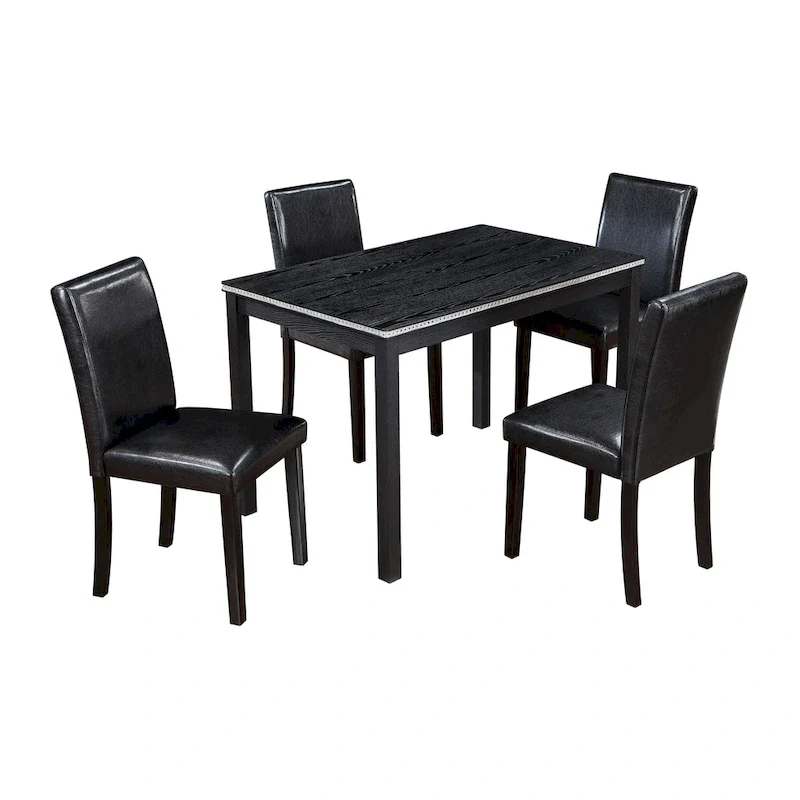5 Piece Wooden Dining Table Set